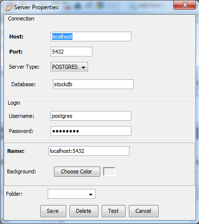 Adding a PostgreSQL server