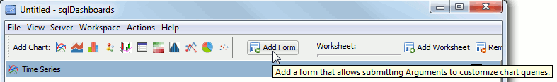 The menu option for adding a form